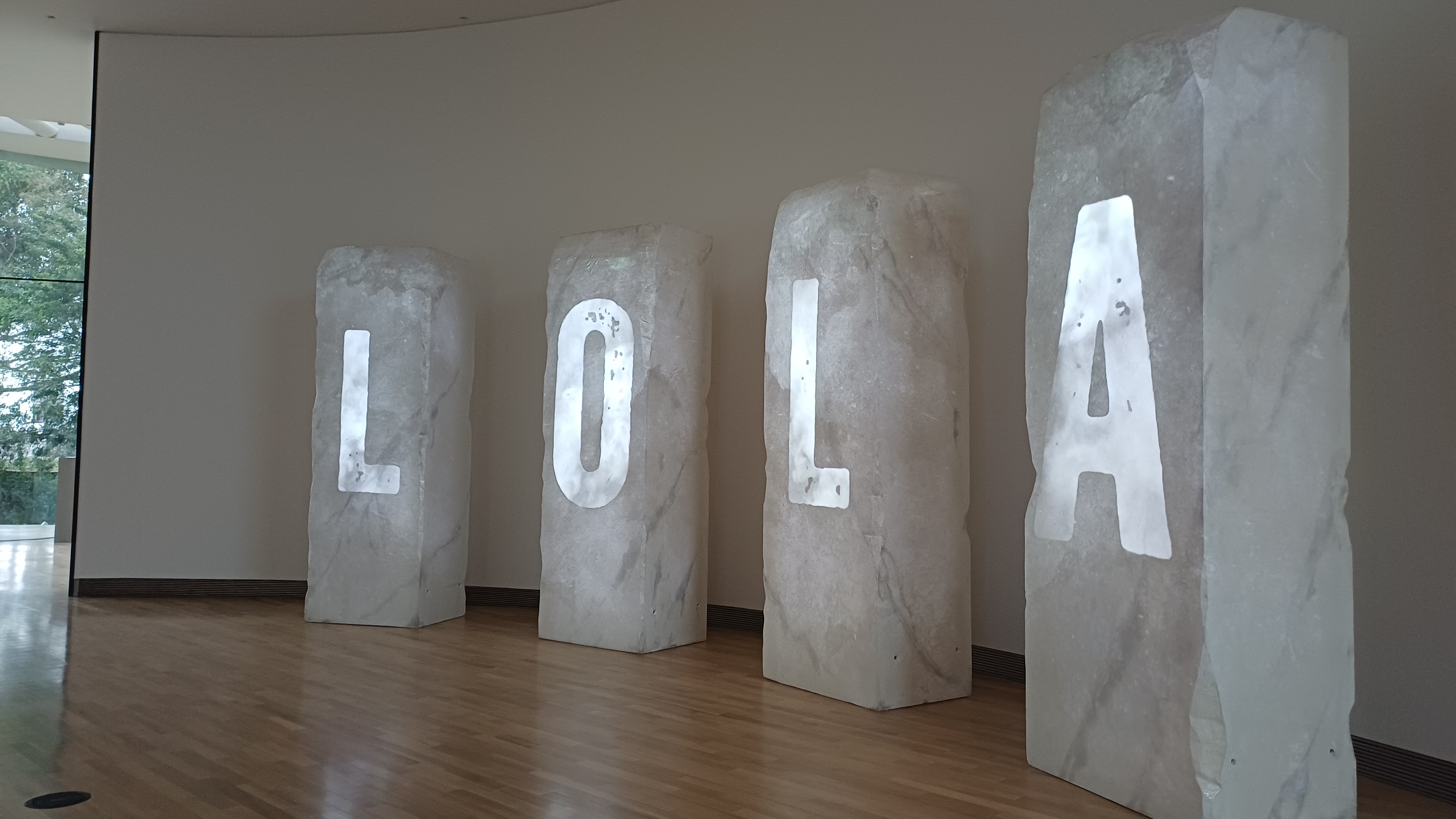 Projection mapping on these scenic marble blocks brings the life and work of Lola Mora to life.